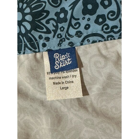 Ripskirt Hawaii Knee Length Wrap Skirt Women's Sz Large Swim Coverup Blue - Picture 4 of 8